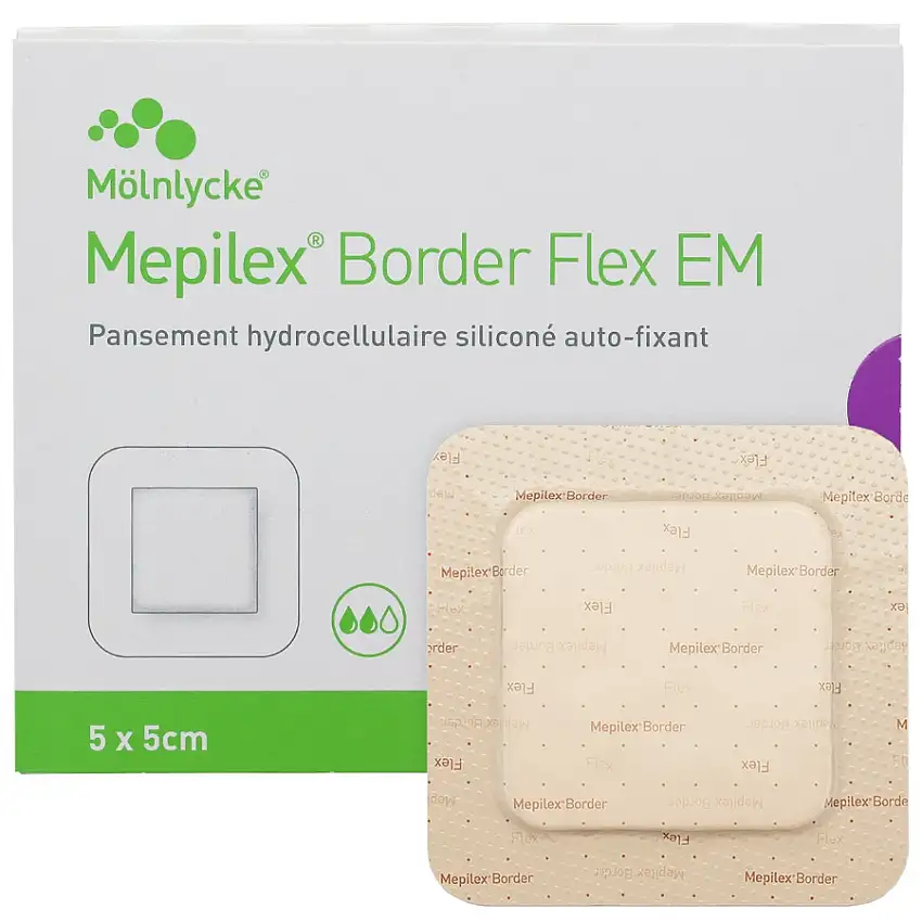 Pansement hydrocellulaire Mepilex Border Flex EM Molnlycke