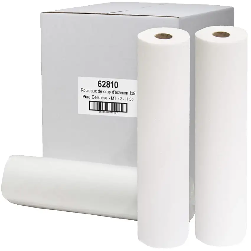 Drap d'examen ouaté et gaufré - 121 formats (50x35 cm) - 9 rouleaux