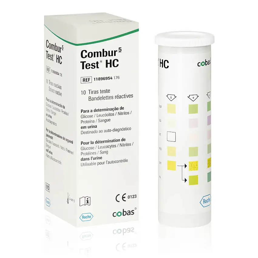 Roche Bandelettes de test urinaire Combur Combur 5 HC/10 tests