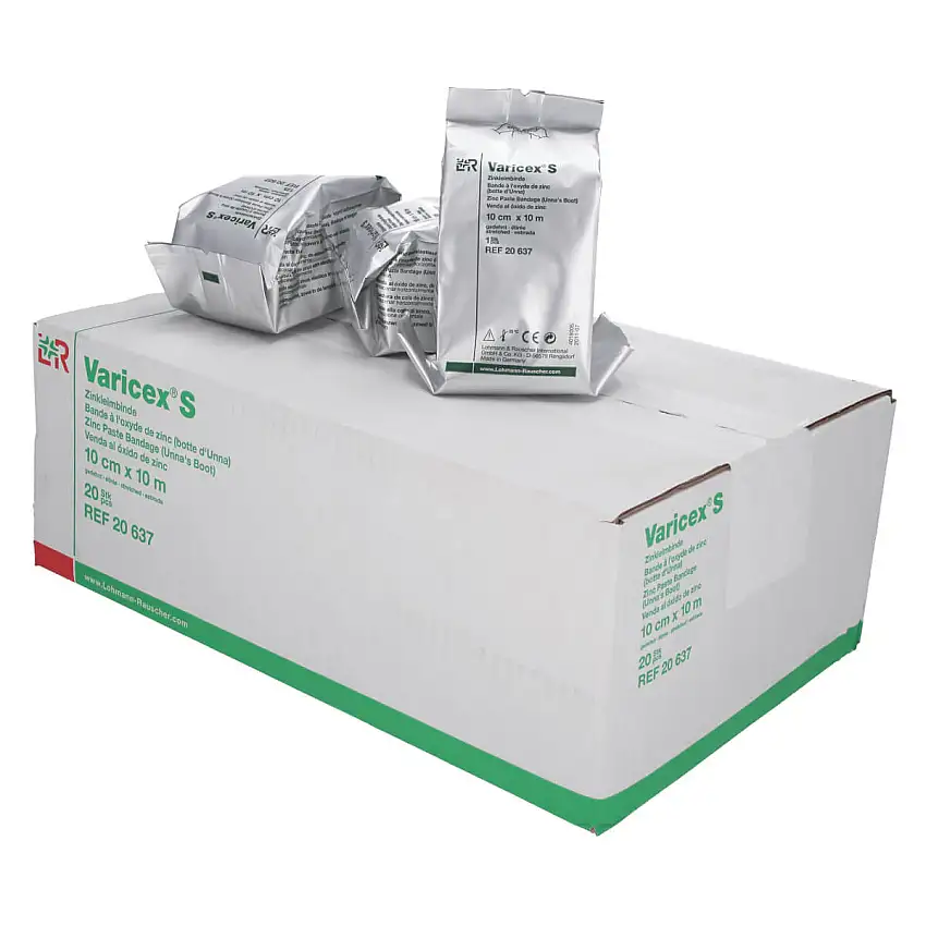 Lohmann & Rauscher Bande à l’oxyde de zinc Varicex S 10 cm x 5 m, blanc, 1 pièce