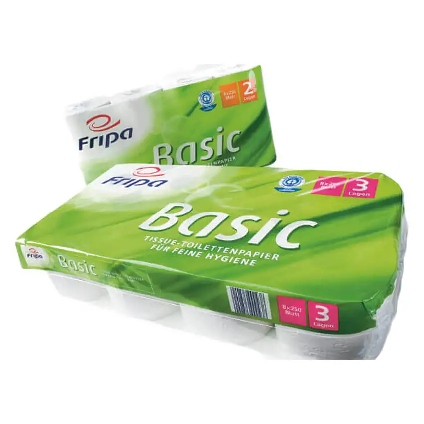 Fripa Papier toilette Basic 2 couches, 250 feuilles par rouleau