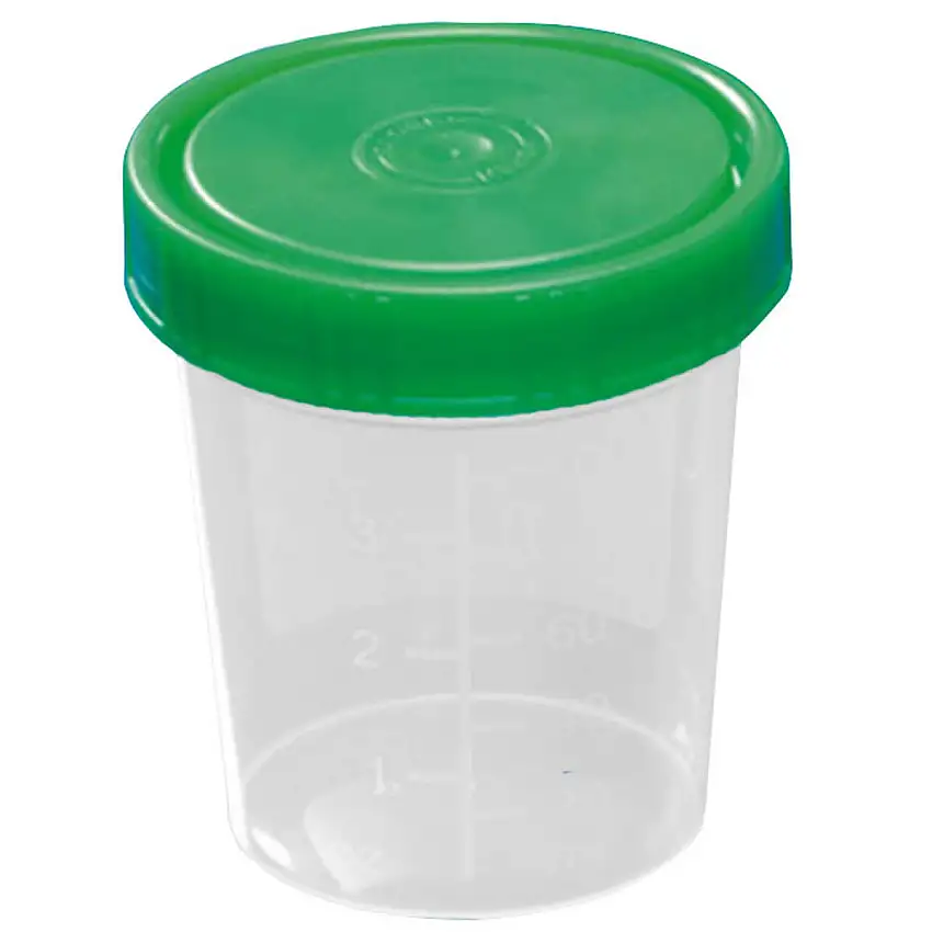 Böttger Gobelet à urine avec couvercle à vis Avec couvercle