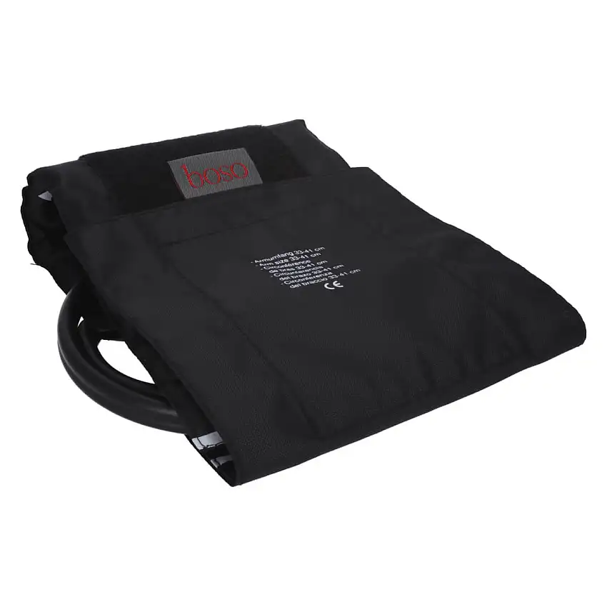 boso Brassard à velcro XL avec tuyau double Noir
