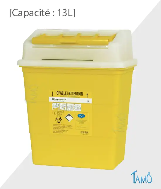 Récupérateur 13L d'Aiguilles, Seringues, Déchets