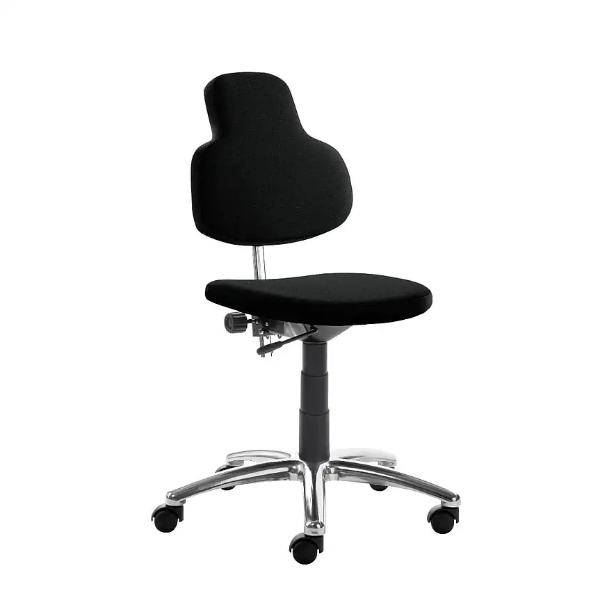 Mayer Chaise pivotante myMax Noir brillant, similicuir Finca, Noir, aluminium