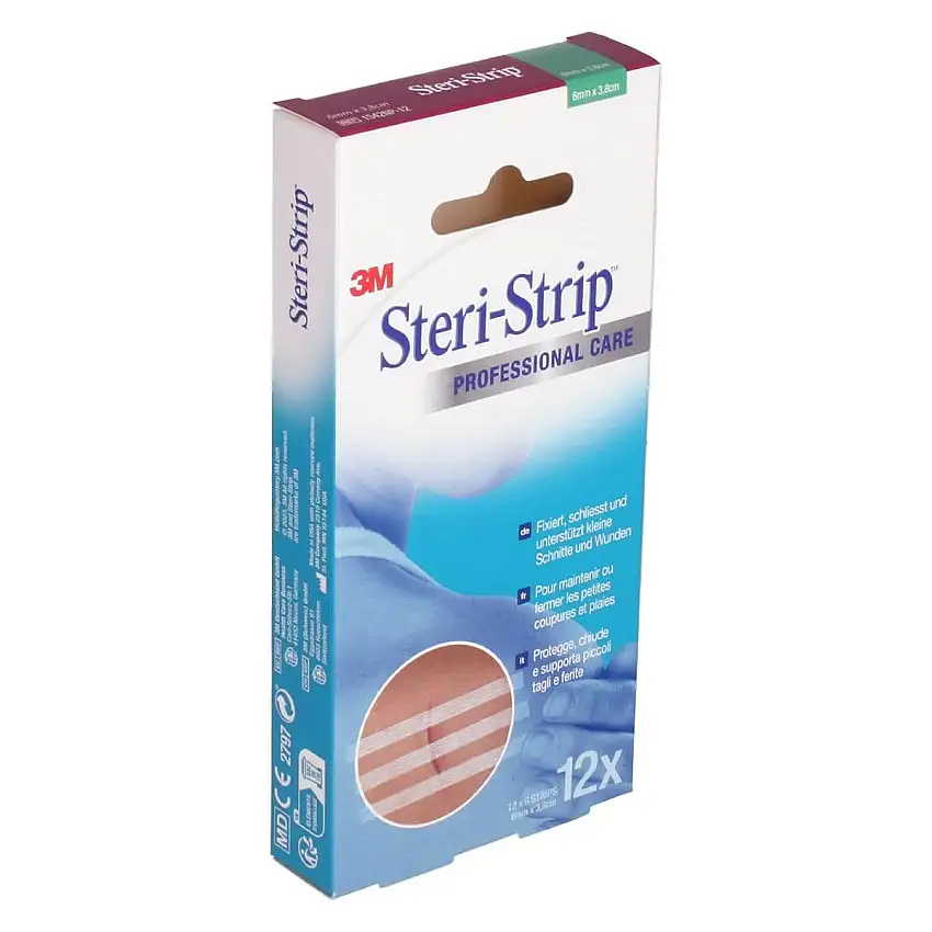 3M Sutures cutanées Steri-Strip 6 x 38 mm (6 bandes par emballage stérile)