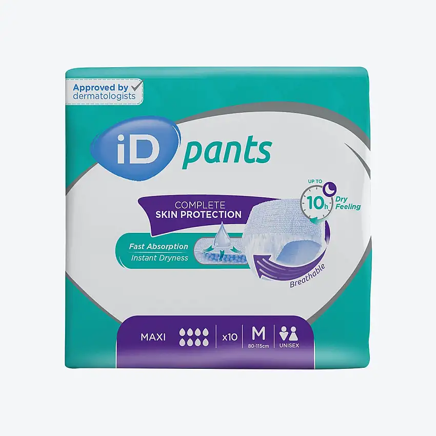 Culotte fuite urinaire - iD Pants - Maxi - 8 gouttes - M - Par 10