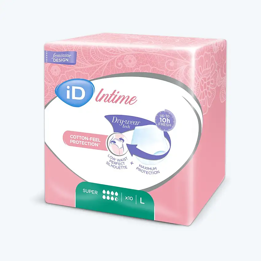 Culotte fuite urinaire - iD Intime - Super - 8,5 gouttes - L - Par 10