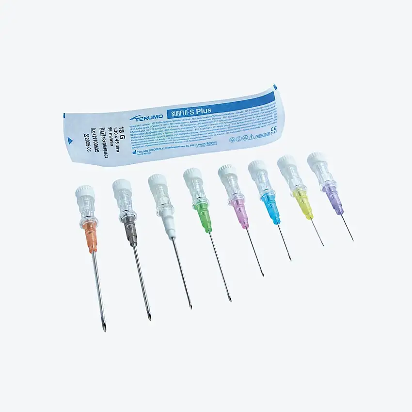 Cathéter veineux - Surflo S Court Droit - 16 G 45 mm - Avec ailettes - Terumo