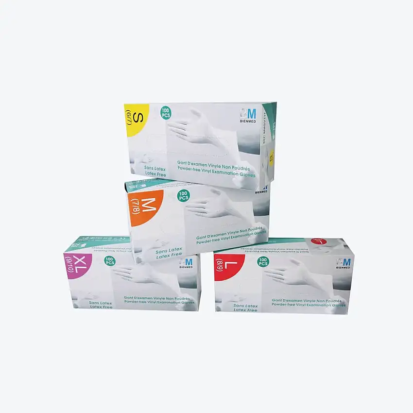 Gants vinyle - Non poudrés - Non stériles - M - Boîte de 100 - Bienmed