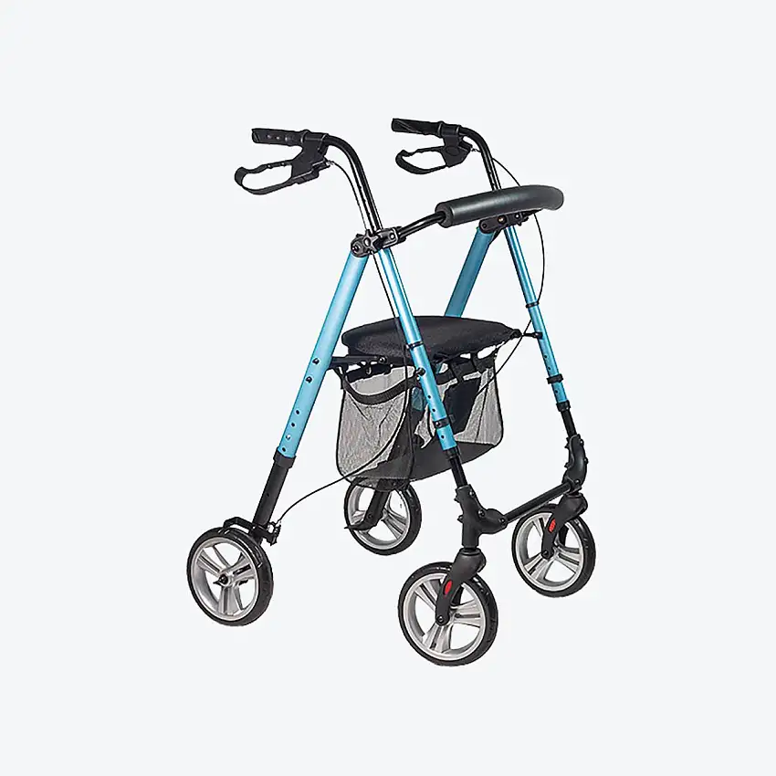 Déambulateur 4 roues pliant - Bleu - Boston - Drive