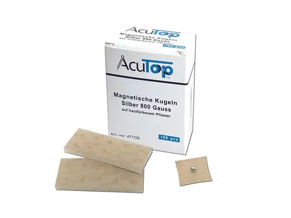 AcuTop Magnetische Ohrkugeln, silber Box à 100 Stück