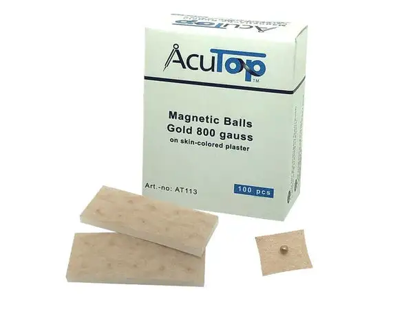 AcuTop Magnetische Ohrkugeln, gold Box à 100 Stück
