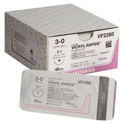 Vicryl Rapide 3-0 75 19C3/8Fs2 Blanc 19