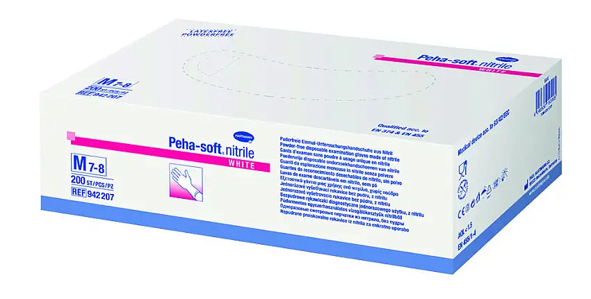 Gants Peha Soft Nitrile Blanc Xs 200pcs