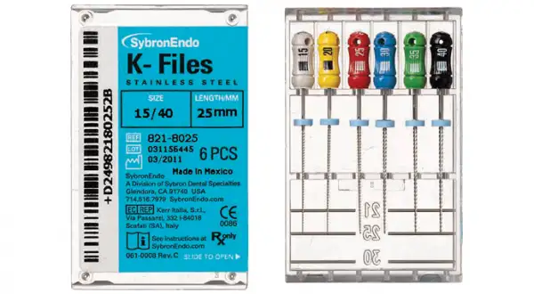 K Files 25Mm Iso 10 6pcs