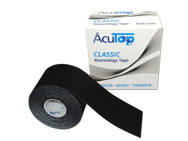 AcuTop Classic Kinesiology Tape 5 cm x 5 m, Schwarz