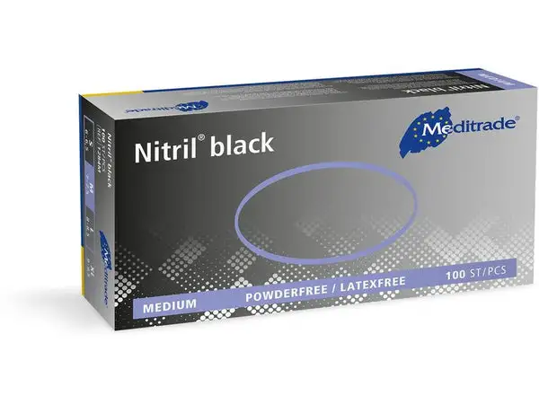 Meditrade Nitril black Grösse M, 100 Stück