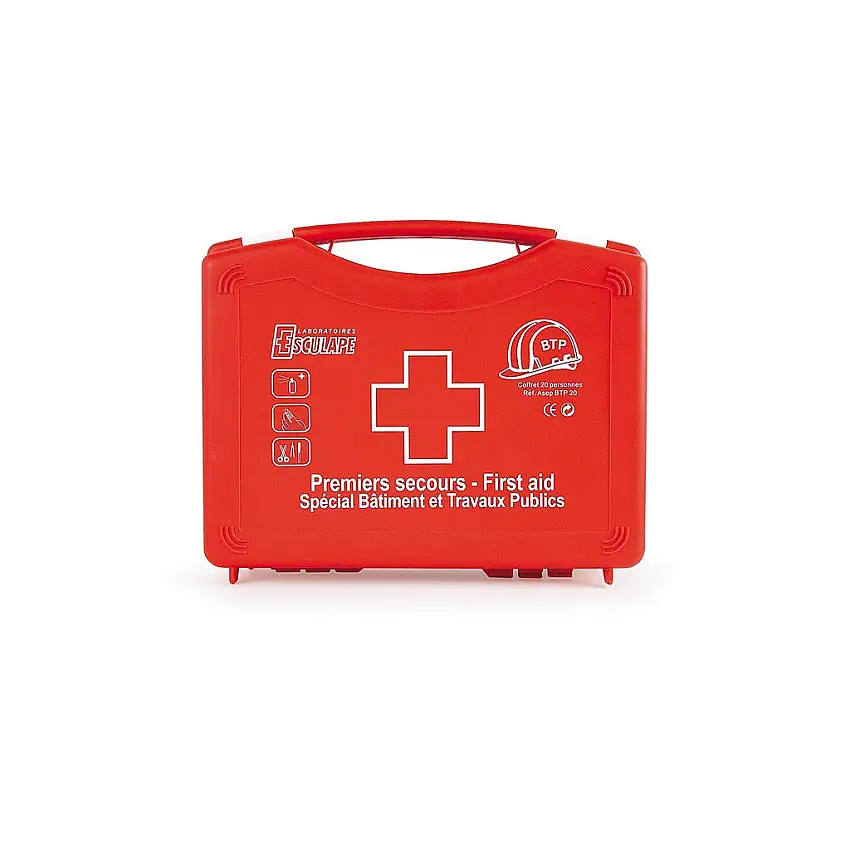 Trousse de secours rouge BTP 20 personnes