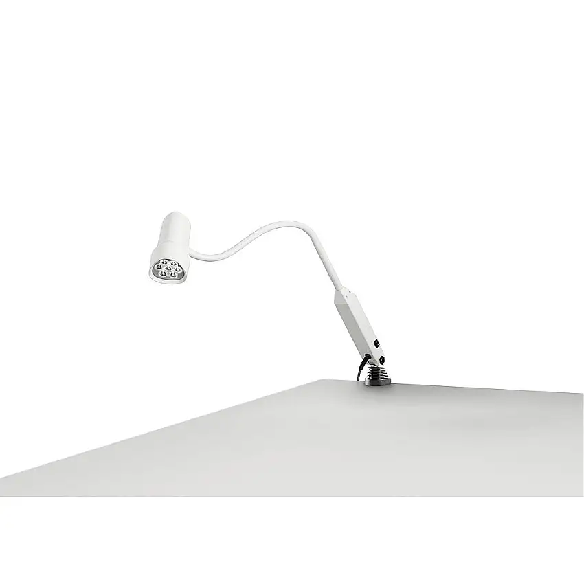 Lampe d'examen LED Halux N50 avec fixation - Avec bras articulé / Avec pince étau table