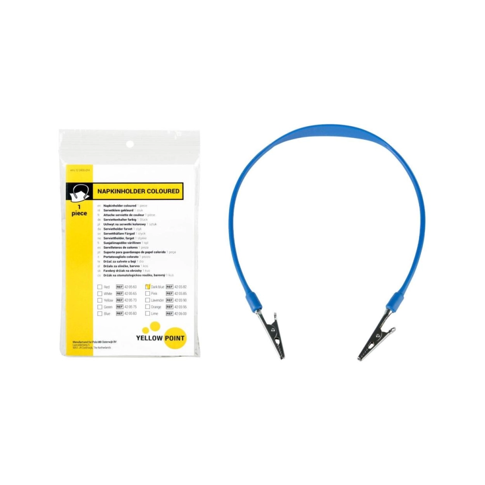 Yellow Point Chaînette pour serviette bleu foncé