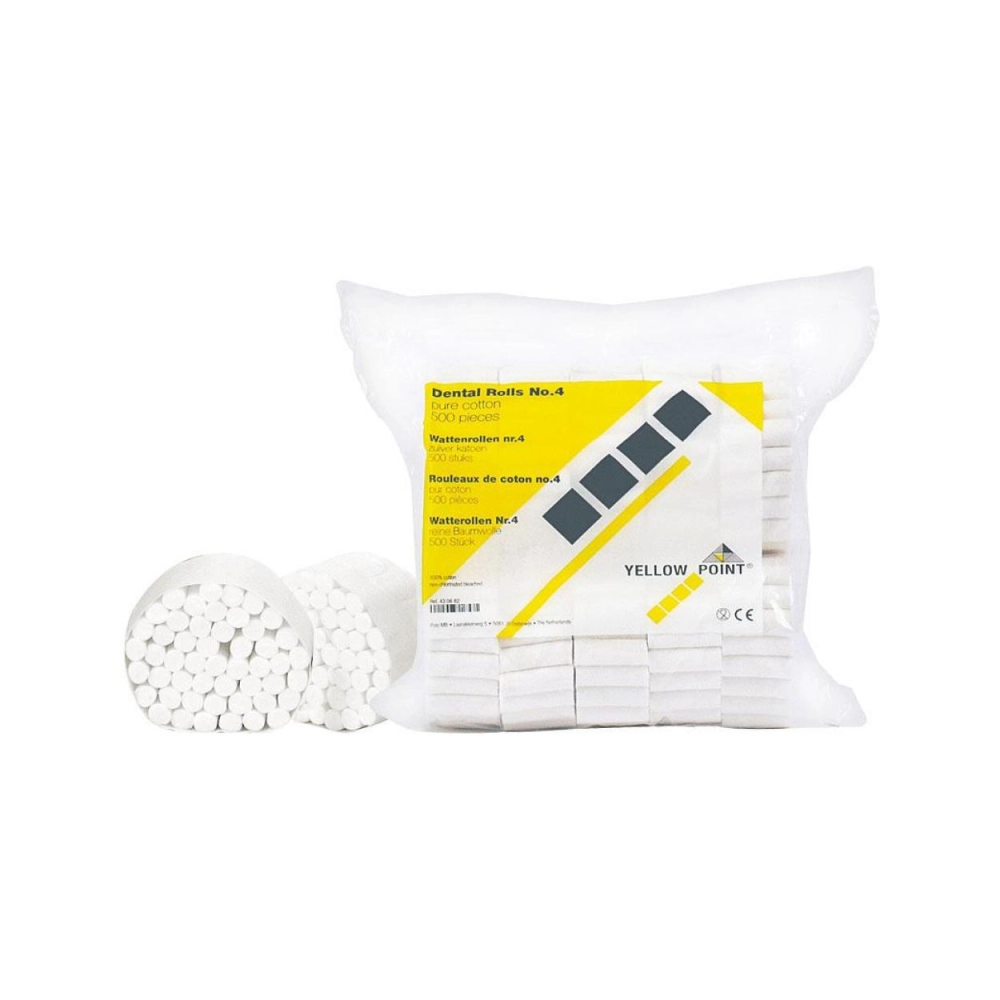 Yellow P. roul. de coton no.4 500 pcs