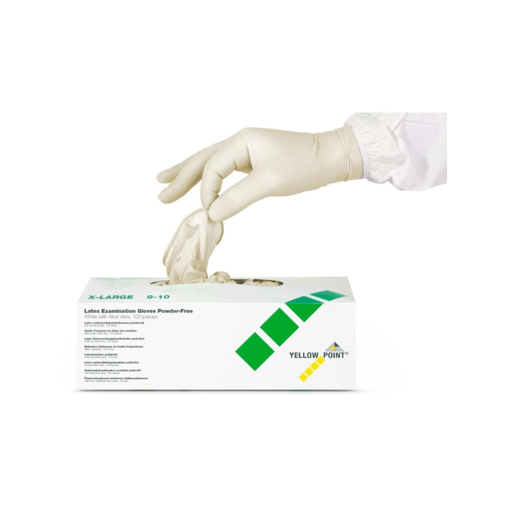 Y.P. latex non poudrés Aloë Vera blanc x-large 100 pcs