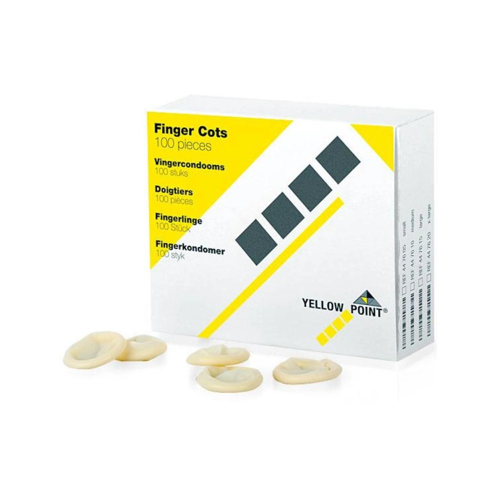 Yellow Point Doigtiers medium 100 pcs