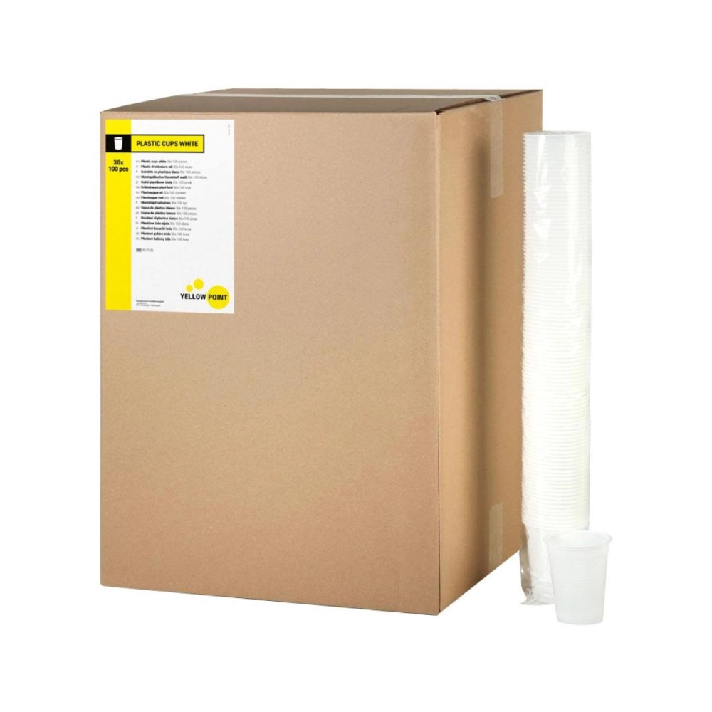 Yellow Point gobelets 180 cc blanc 3000 pcs