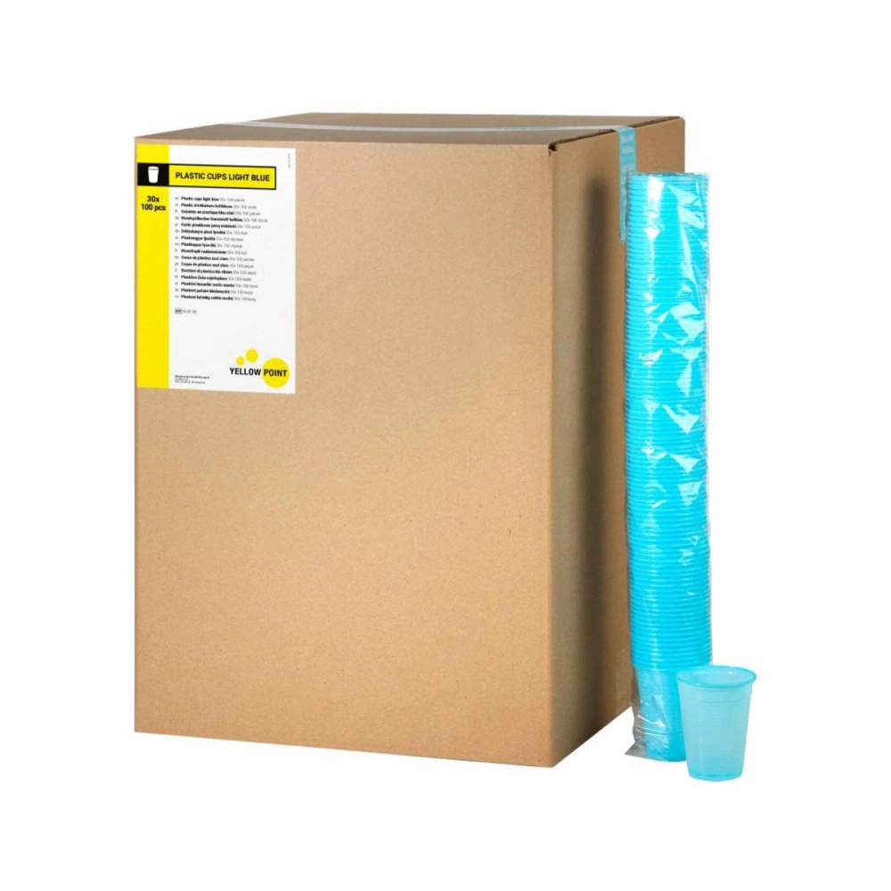 Yellow Point gobelets 180 cc bleu clair 3000 pcs