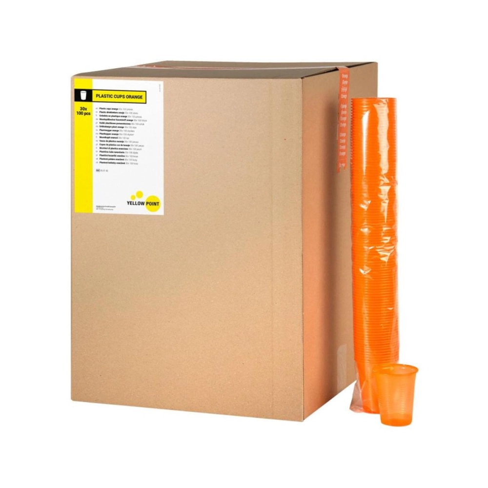 Yellow Point gobelets 180 cc orange 3000 pcs