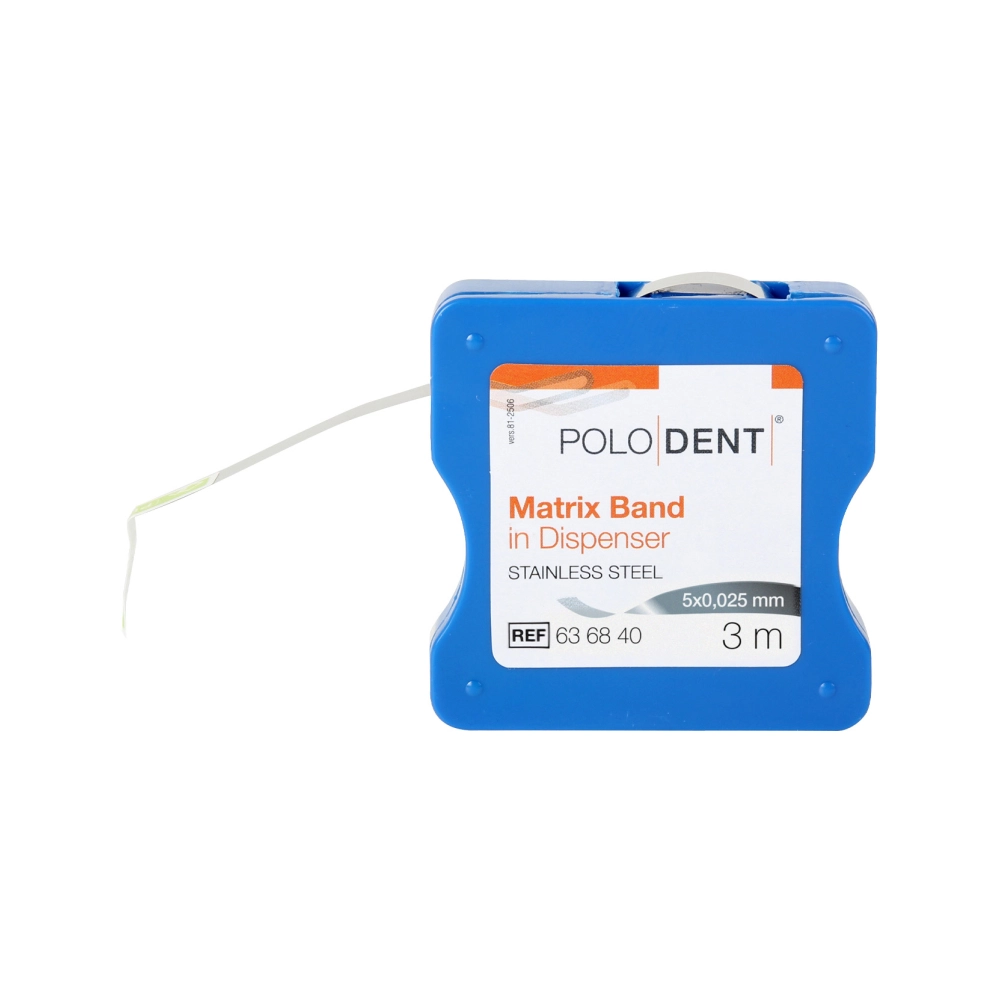 PoloDent Rouleau de matrices en distributeur inox 5x0,025 mm 3 mètres