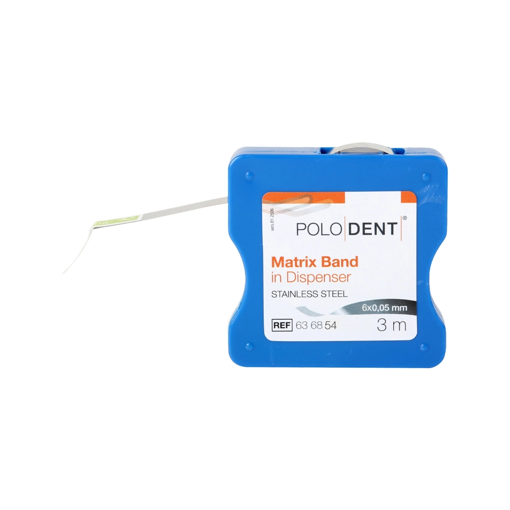 PoloDent Rouleau de matrices en distributeur inox 6x0,05 mm 3 mètres