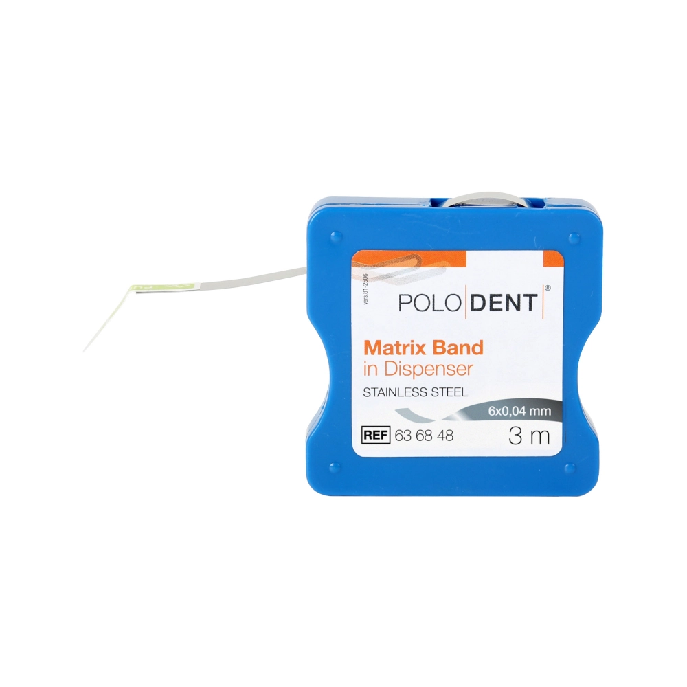 PoloDent Rouleau de matrices en distributeur inox 6x0,04 mm 3 mètres