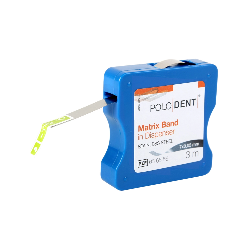 PoloDent Rouleau de matrices en distributeur inox 7x0,05 mm 3 mètres