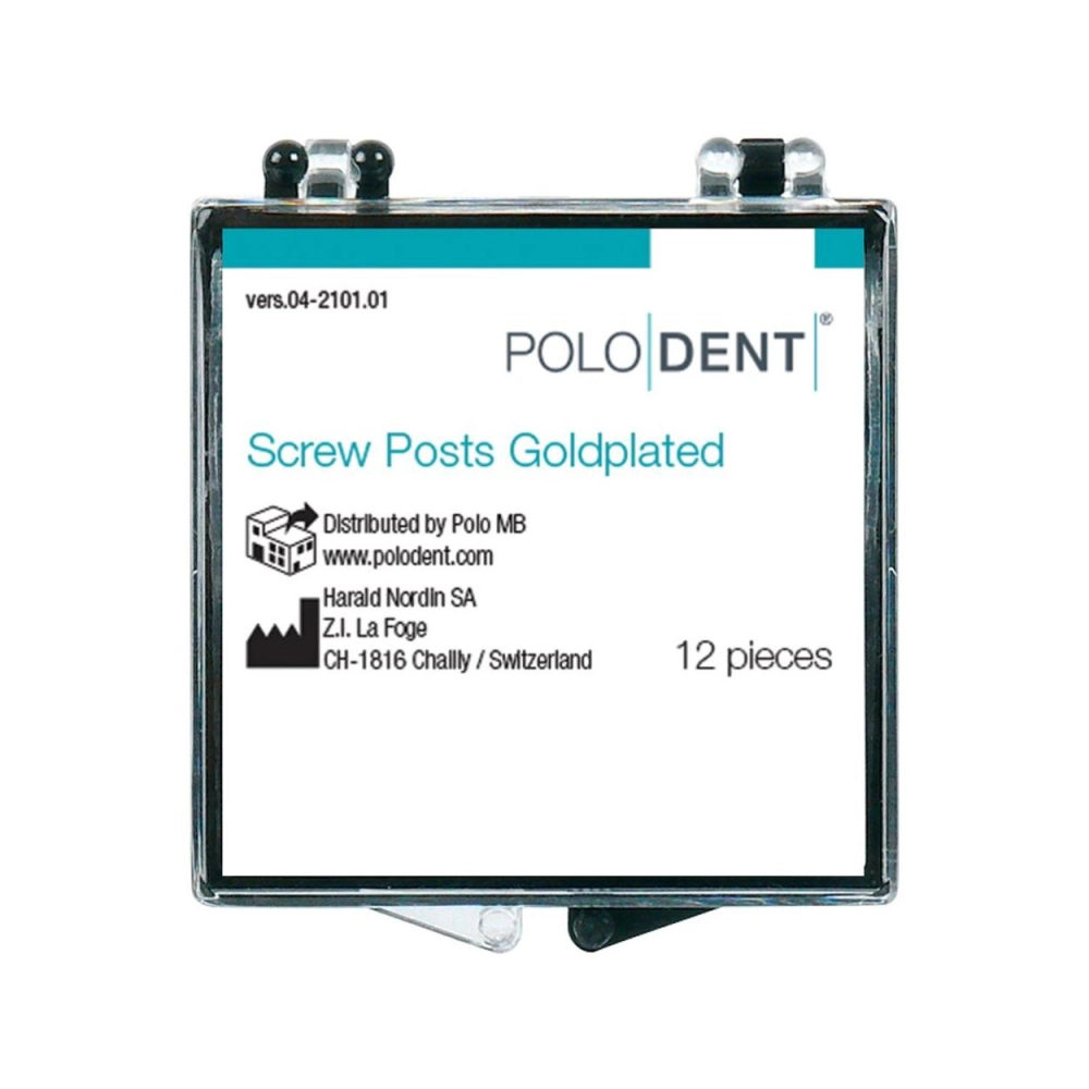 P.D. screw posts plaqués or M-1 12 pcs