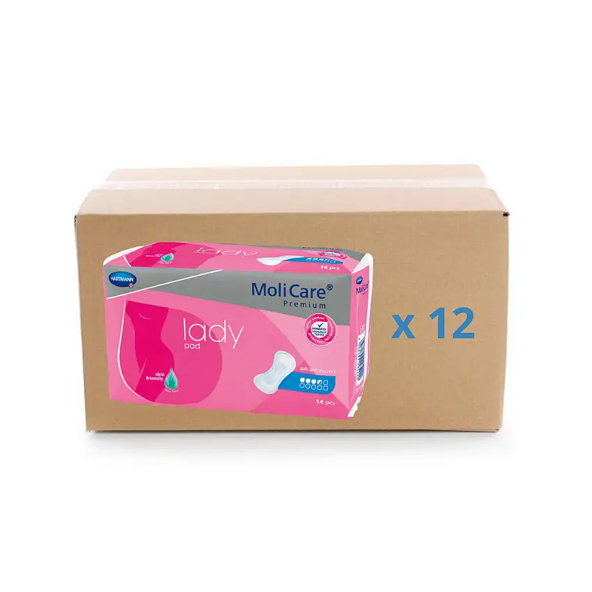 Molicare Premium Lady Pad Anatomical Protection - 3.5 drops - 12x14U carton - Hartmann