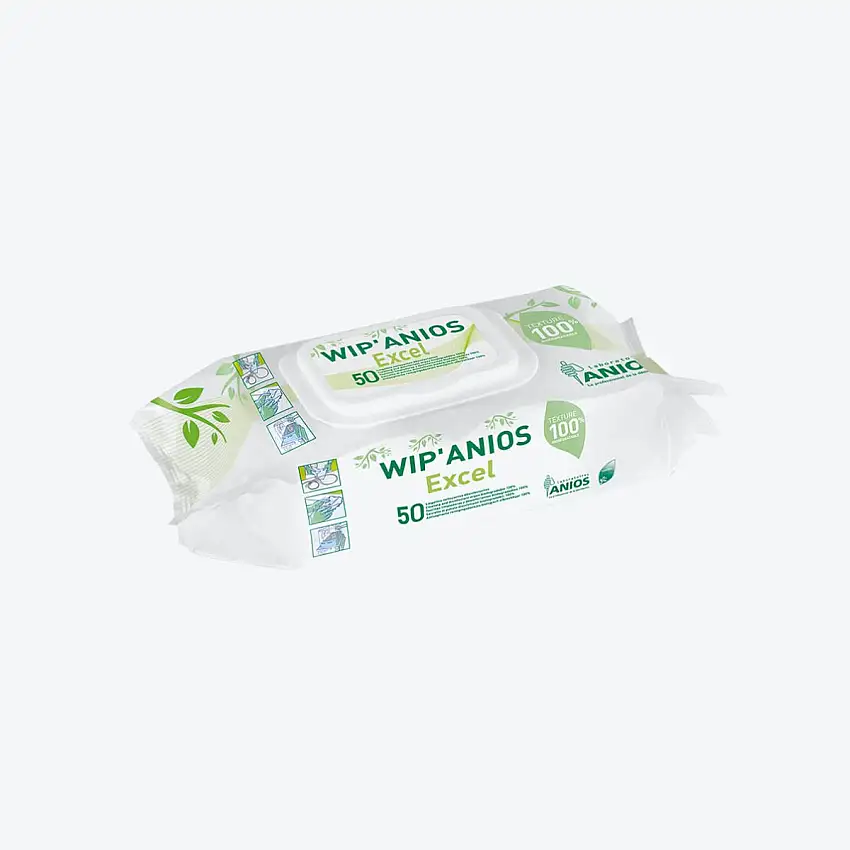 Lingettes désinfectantes - Wip’Anios Excel - Sachet de 50 - Anios