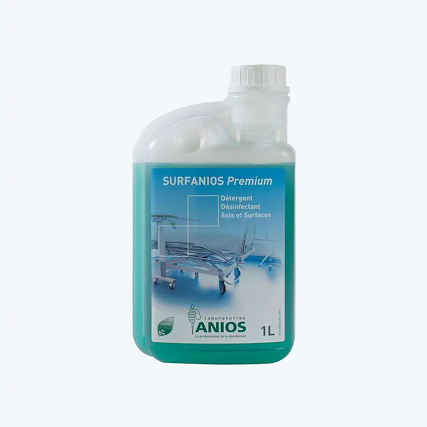 Désinfectant détergent - Surfanios Premium - 1 L - Flacon doseur - Anios