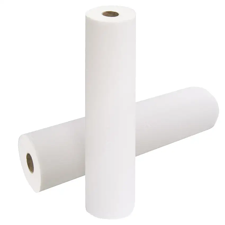 Drap d'examen jetable ouaté et gaufré - 50 cm par colis 6 rouleaux