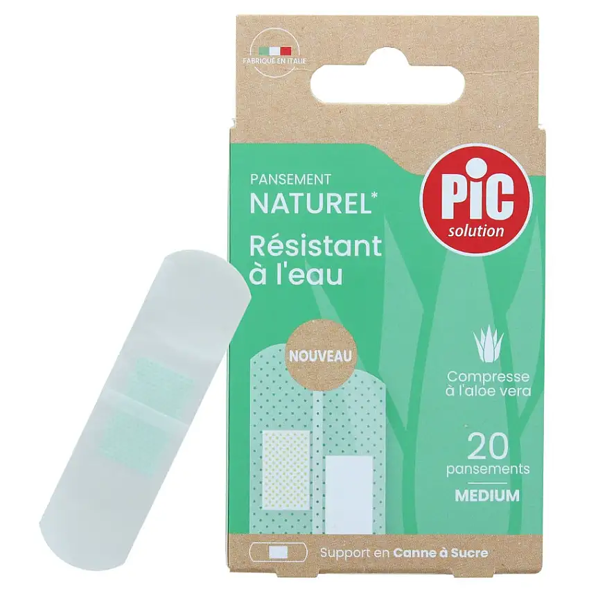 Pansement naturel canne à sucre à aloe vera Médium (boite de 20)