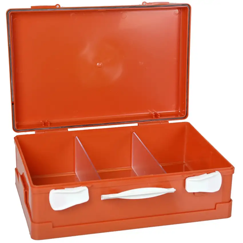 Malette de secours en plastique vide avec séparateurs amovibles