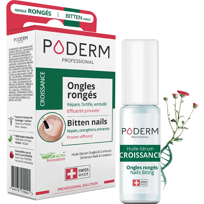 Bitten Nails Serum Treatment - 8ml - Growth - Poderm Professional
