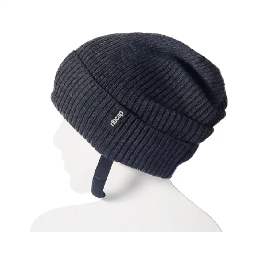 LENNY Kids Anthracite Beanie - 3 Sizes - RIBCAP - Mini 47-49cm