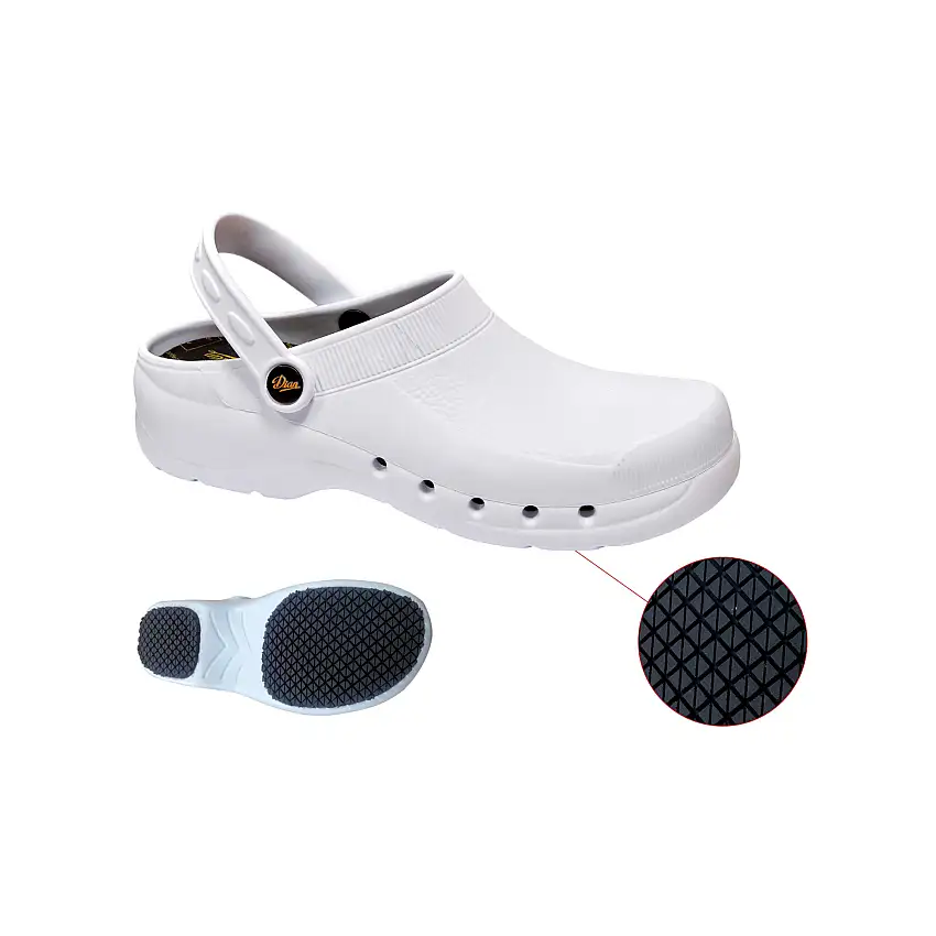 Ultra Light EVA PLUS Nurse Clog - 3 Colors - Dian - 35 / White