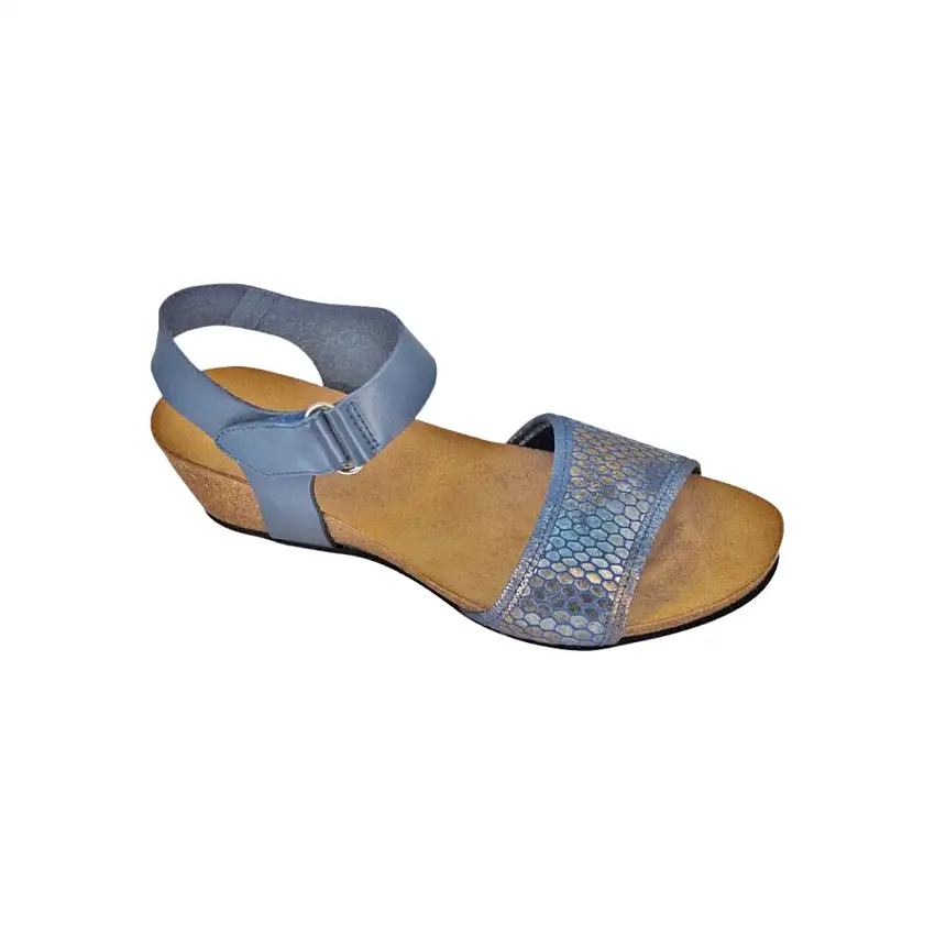 Caméléa women's sandals - Hallux Valgus - 3 colors - Gibaud - Metallic blue / 35