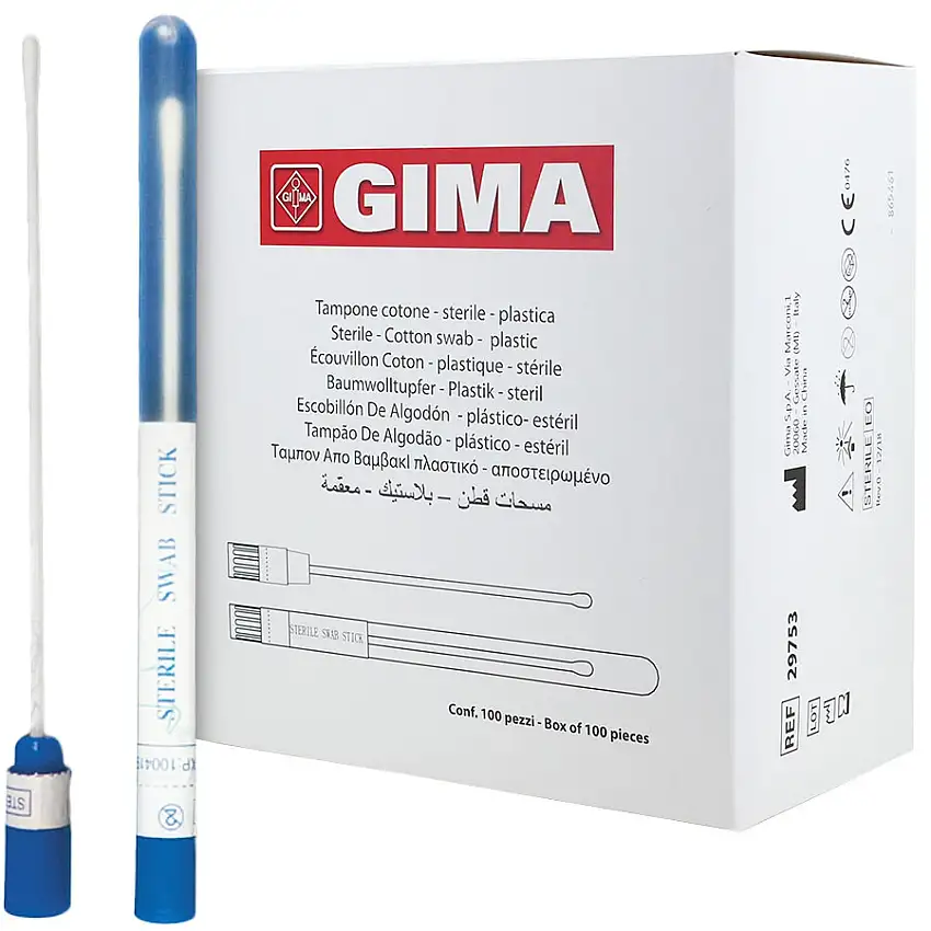 Écouvillon coton stérile (boite de 100)