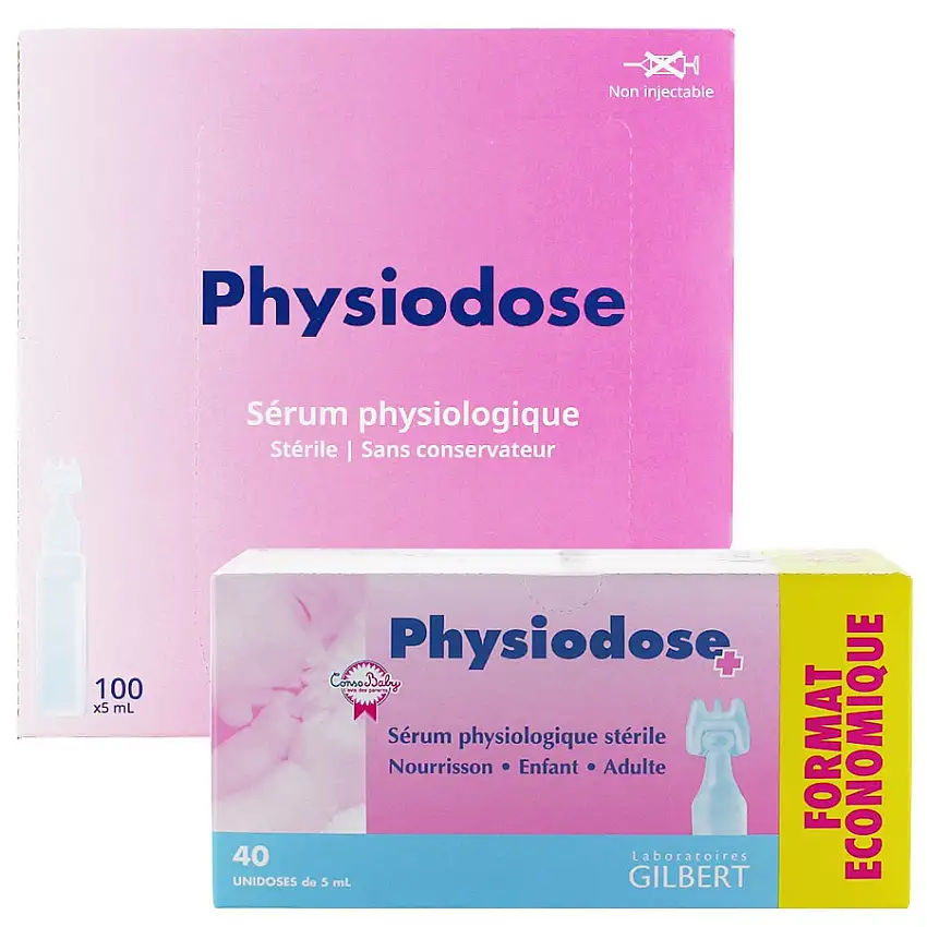 Physiodose Sérum Physiologique unidose de 5 mL