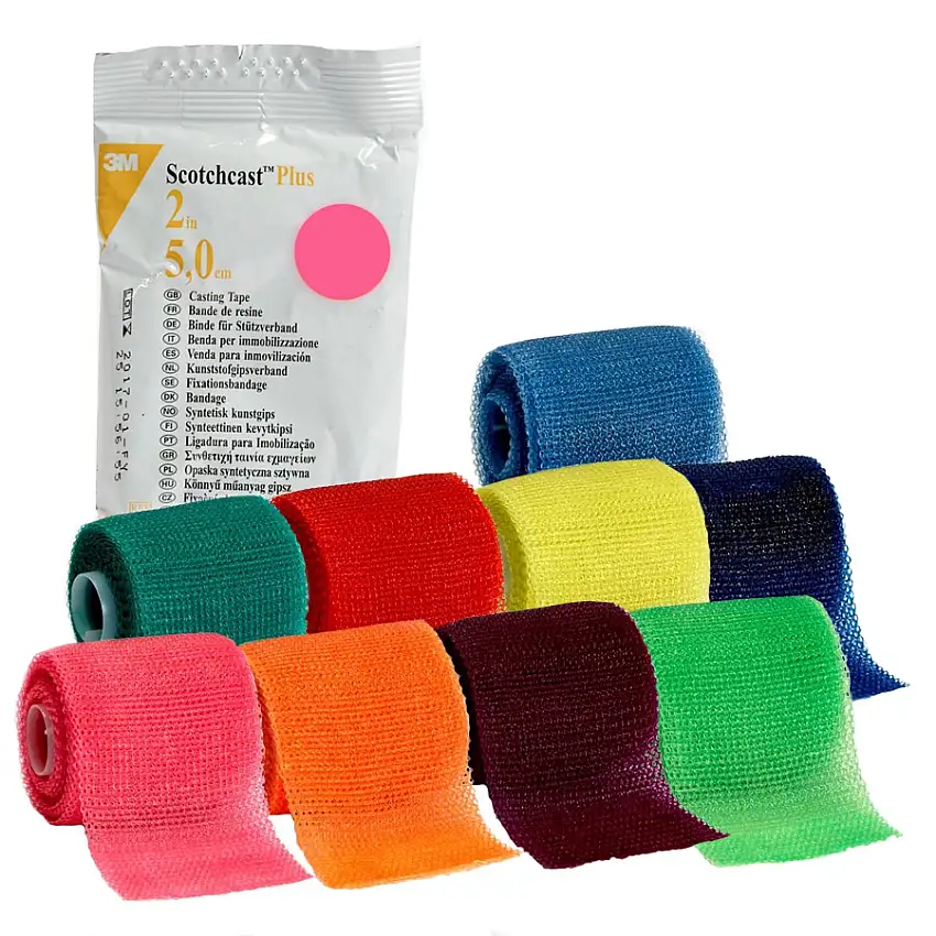 Bande de résine SCOTCHCAST PLUS 5 cm x 3,6 m - Couleurs