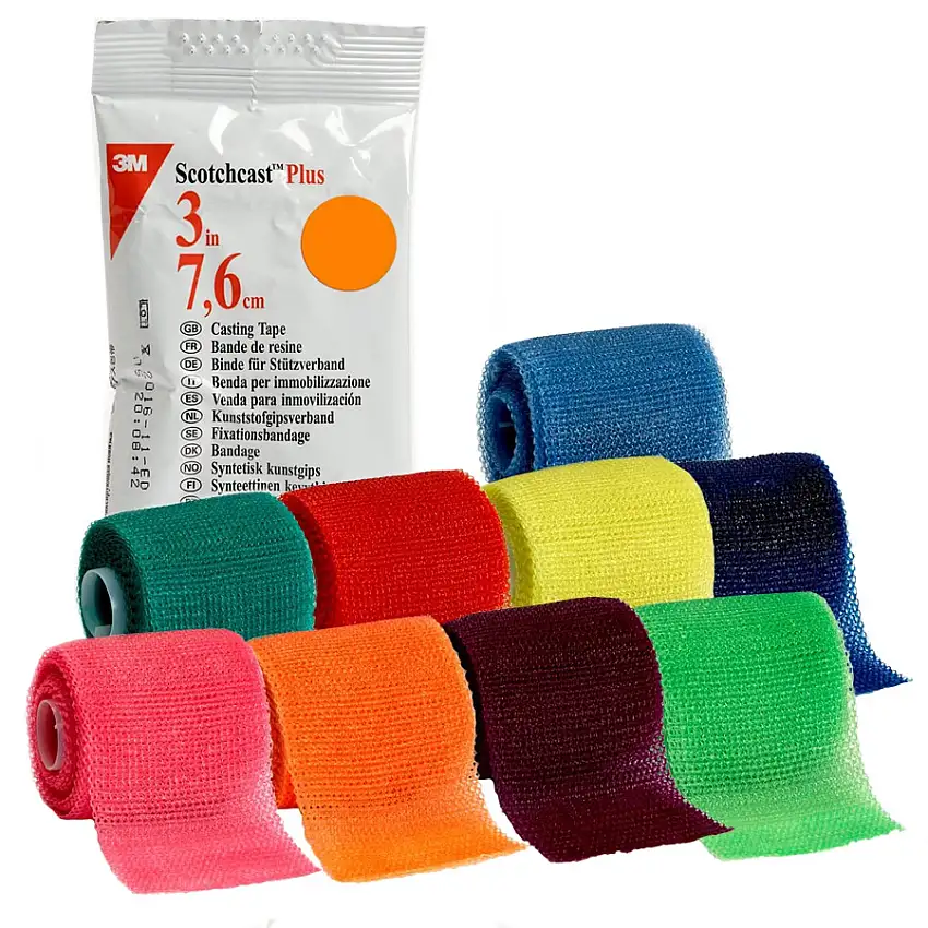 Bande de résine SCOTCHCAST PLUS 7,6 cm x 3,6 m - Couleurs